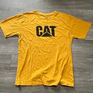 NWOT CAT t-shirt yellow/gold graphic shirt